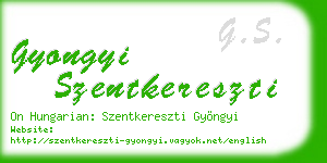gyongyi szentkereszti business card